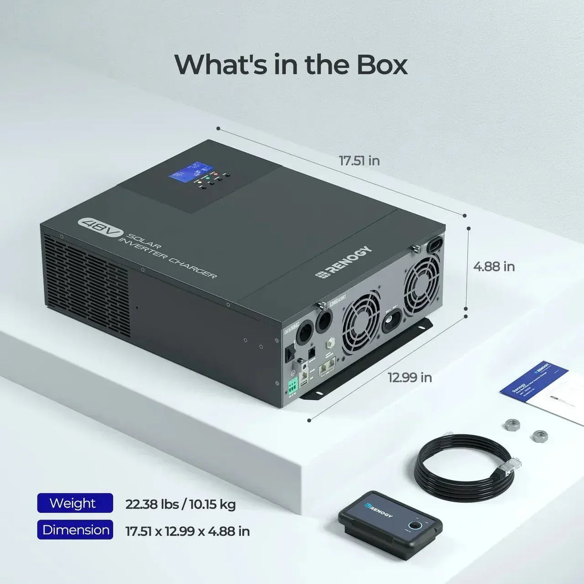 Renogy 3500W 48V Pure Sine Wave Solar Inverter Charger