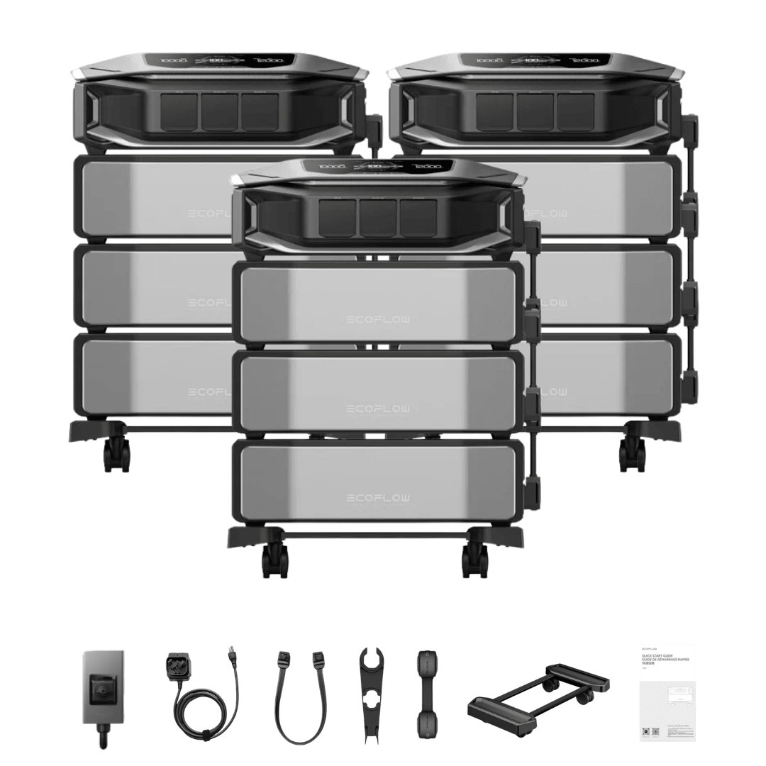 3 x EcoFlow DELTA Pro Ultra X Inverter + Batteries - Off Grid Stores