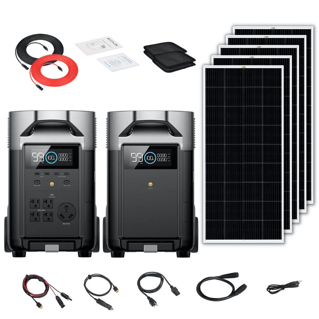 EcoFlow DELTA Pro With Extra Battery 7200Wh 3600W Solar Generator