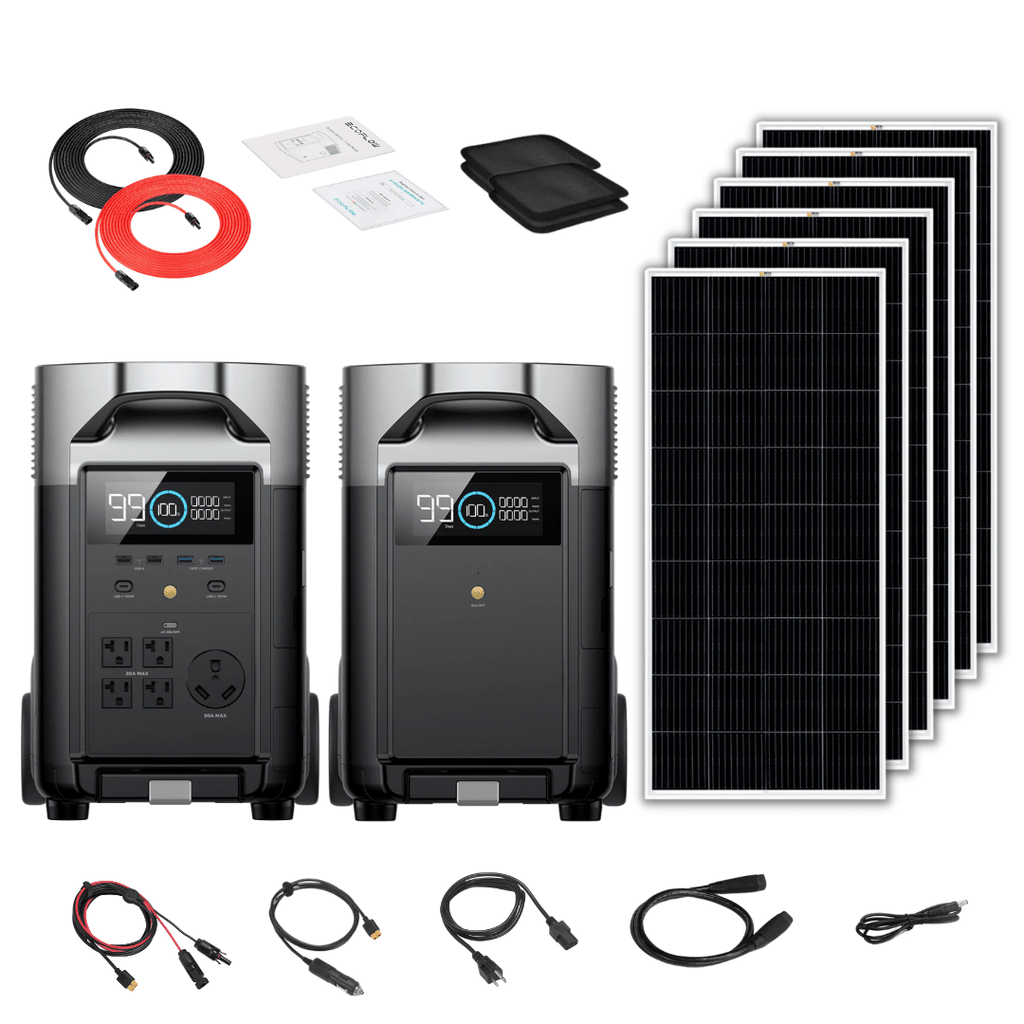 EcoFlow DELTA Pro With Extra Battery 7200Wh 3600W Solar Generator