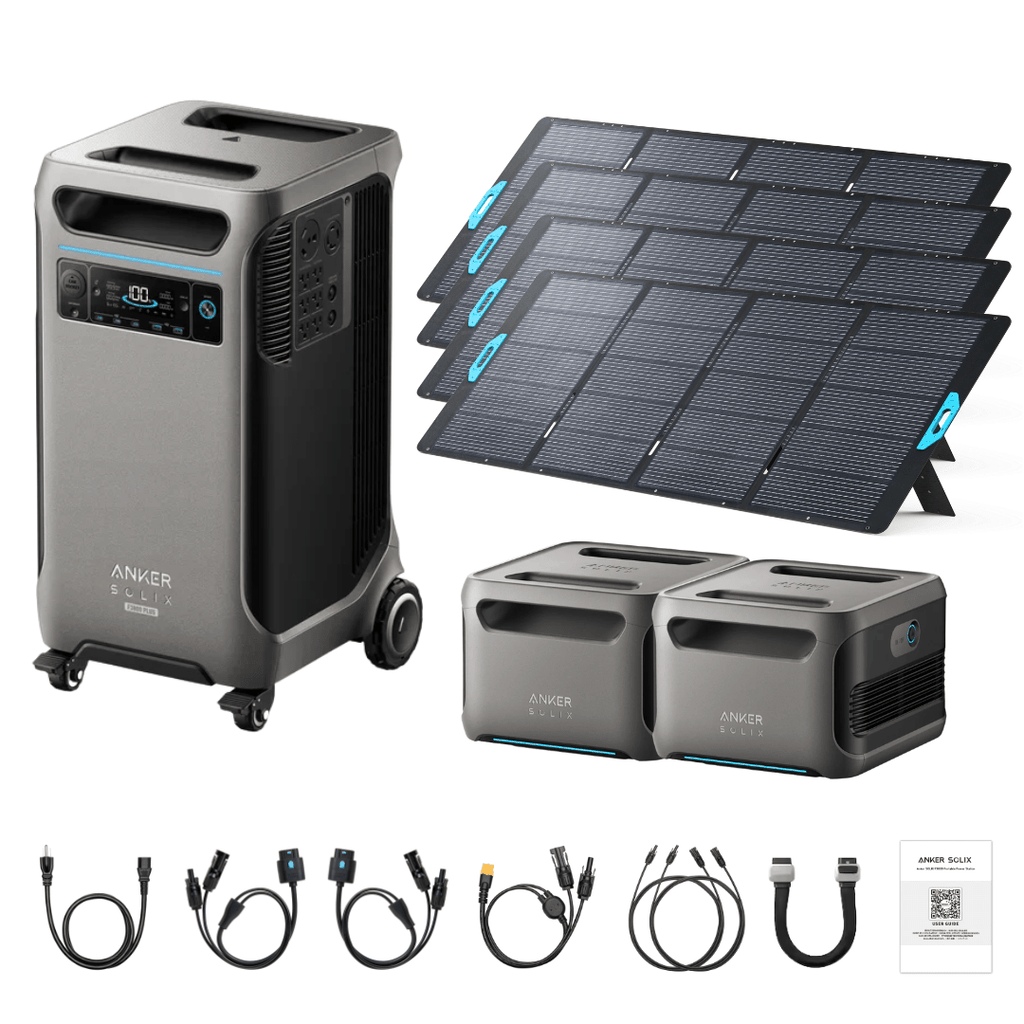 Anker SOLIX F3800 Plus Portable Power Station + 400W Portable Solar Panel - Off Grid Stores