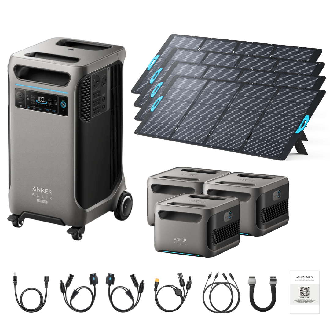 Anker SOLIX F3800 Plus Portable Power Station + 400W Portable Solar Panel - Off Grid Stores