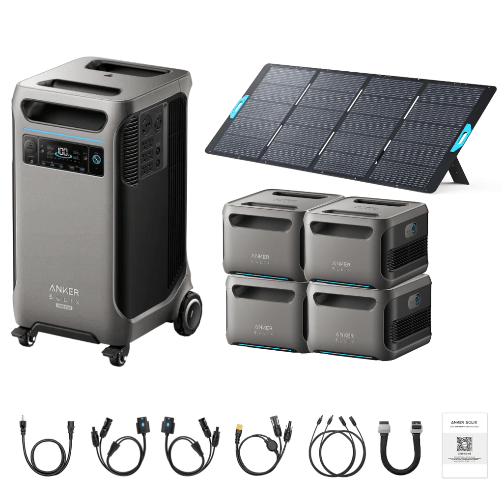 Anker SOLIX F3800 Plus Portable Power Station + 400W Portable Solar Panel - Off Grid Stores