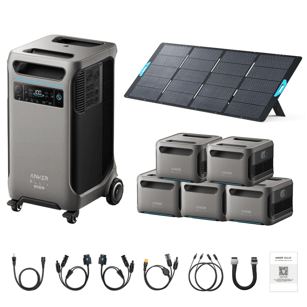 Anker SOLIX F3800 Plus Portable Power Station + 400W Portable Solar Panel - Off Grid Stores