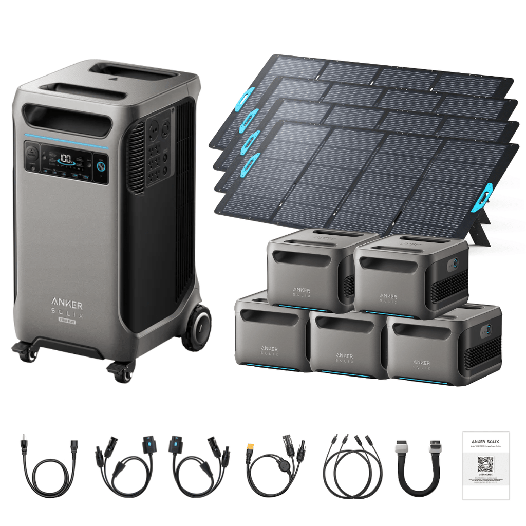 Anker SOLIX F3800 Plus Portable Power Station + 400W Portable Solar Panel - Off Grid Stores