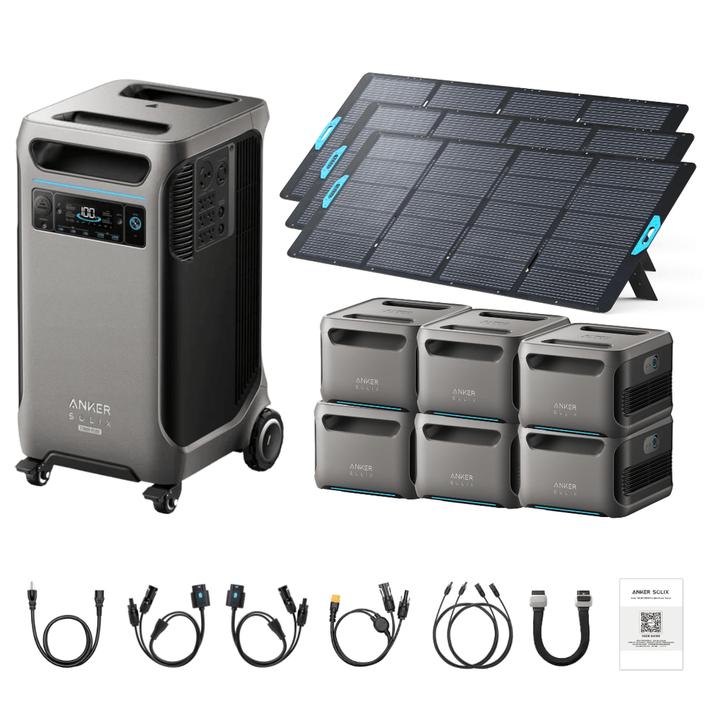 Anker SOLIX F3800 Plus Portable Power Station + 400W Portable Solar Panel - Off Grid Stores