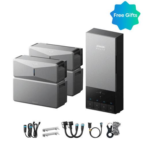 Anker SOLIX E10 Automatic Backup Kits | 6 kWh - 24 kWh LiFePO4 Battery | 10 - 30 kW Turbo Output | Smart Grid & Storm - Guard - Off Grid Stores