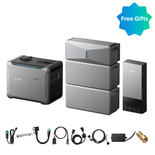 Anker SOLIX E10 Infinite Backup Kits | 6kWh - 24 kWh LiFePO4 Battery | 5X Backup Time | Smart Control & Outdoor - Ready - Off Grid Stores