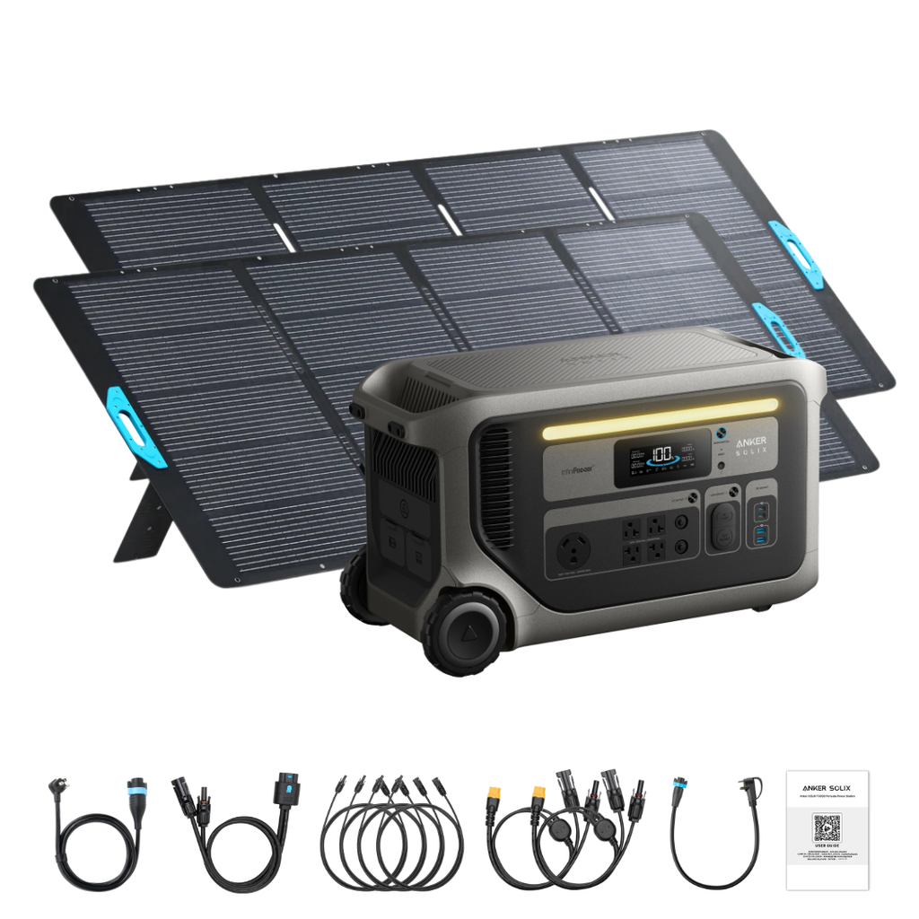 Anker SOLIX F3000 Solar Generator + 400W Portable Solar Panel Kits