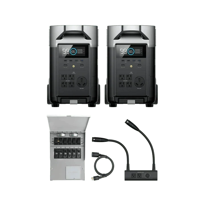 EcoFlow DELTA Pro*2 + Double Voltage Hub + Transfer Switch 306A