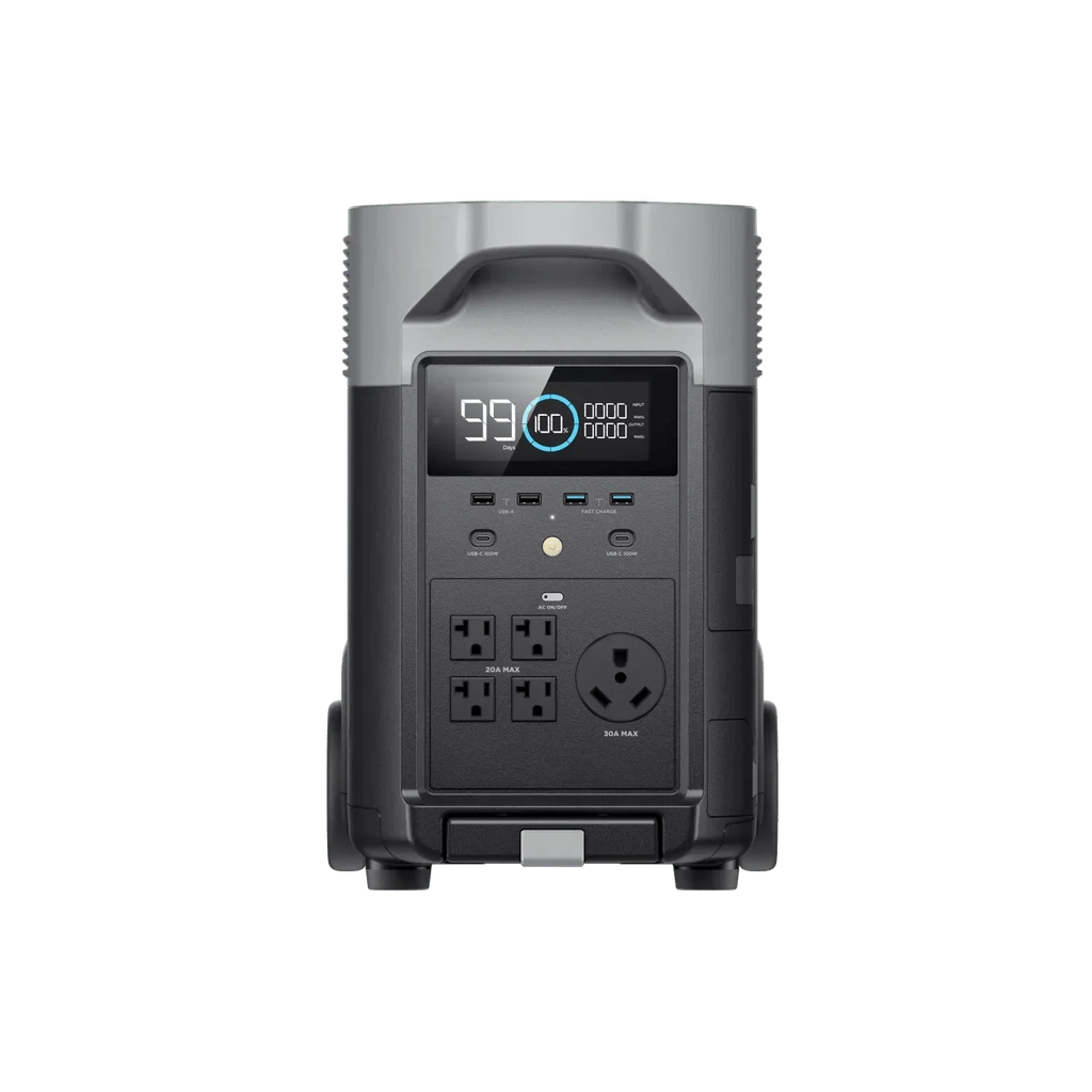 EcoFlow DELTA Pro 3600Wh 3600W Solar Generator + 250W Rigid Monocrystalline Solar Panels Kit