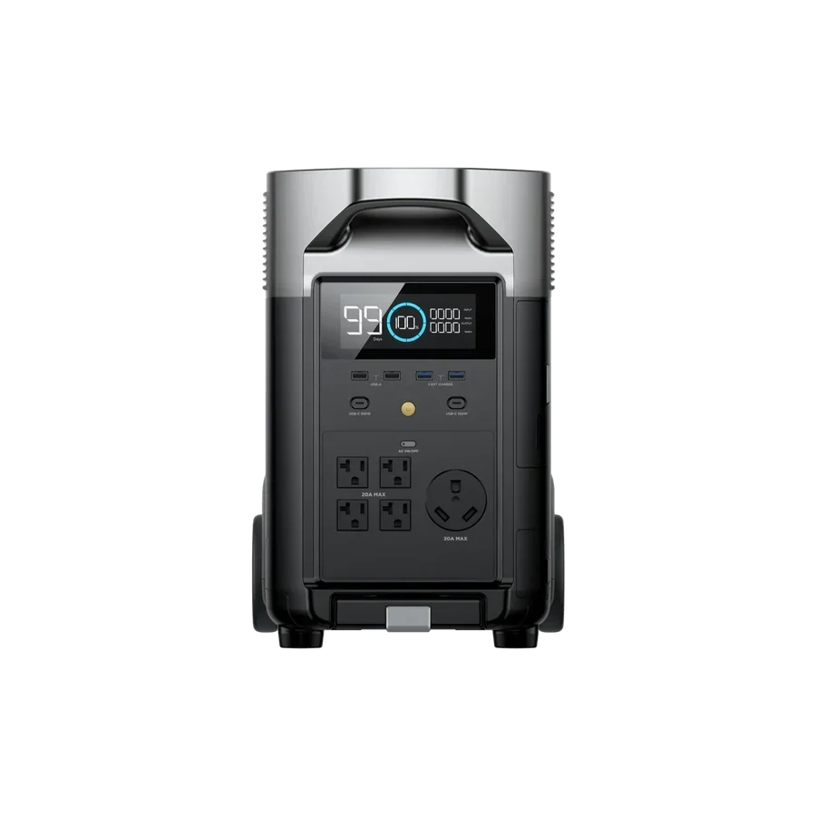 EcoFlow DELTA Pro + 400W Portable Solar Panel + Transfer Switch
