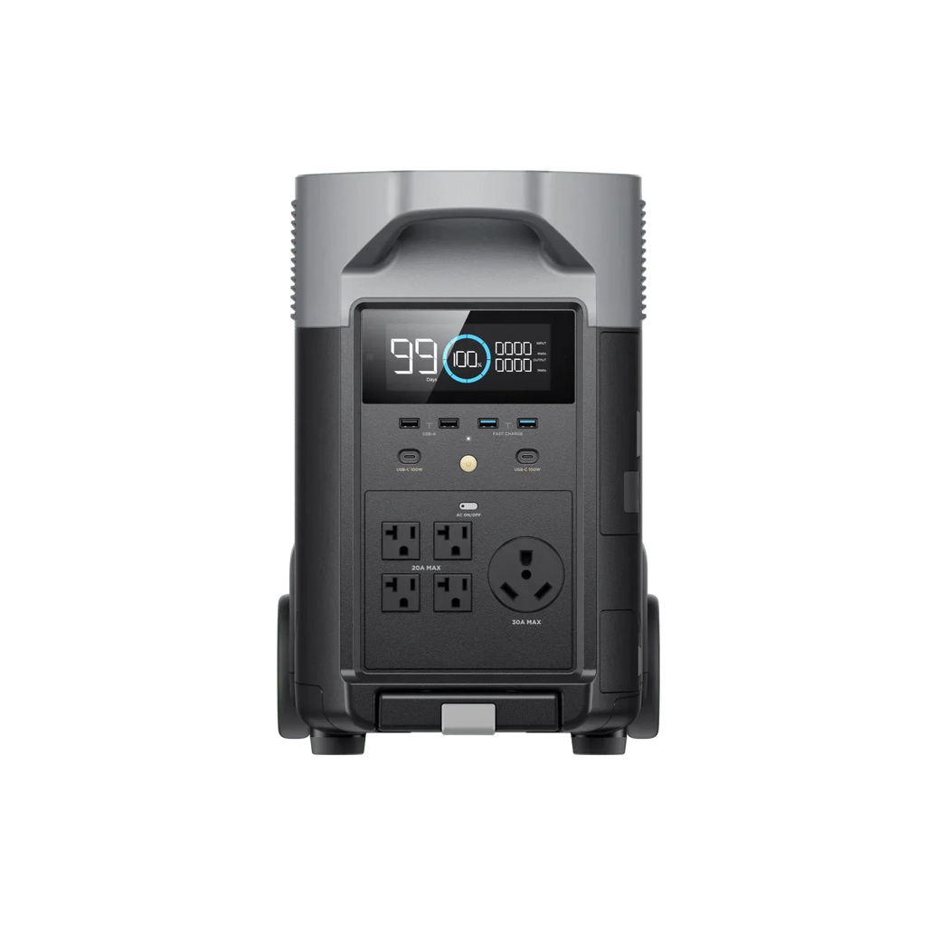 EcoFlow DELTA Pro With Extra Battery 7200Wh 3600W Solar Generator + 200W Rigid Monocrystalline Solar Panels Kit