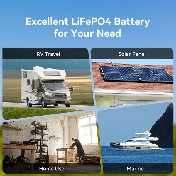 Pecron WB12200 Lithium 12V 200Ah Deep Cycle LiFePO4 Battery
