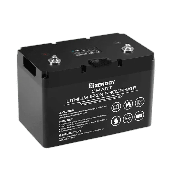 Renogy 12V 100Ah Smart Lithium Iron Phosphate Battery w/ Self-Heating Function