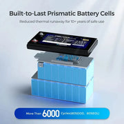 Renogy 48V 50Ah Smart Lithium Iron Phosphate Battery with Self-heating + Battery Monitor