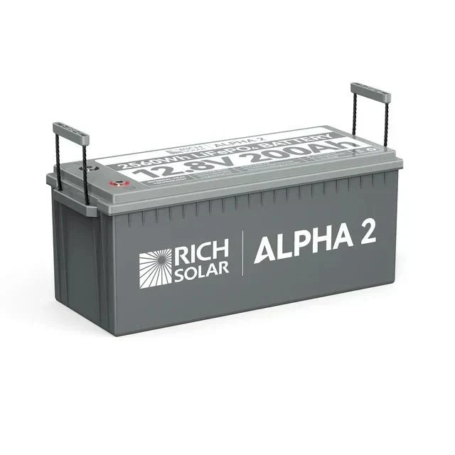 Rich Solar Alpha 2 12V 200Ah LiFePO4 Lithium Iron Phosphate Battery w/ Internal Heating and Bluetooth Function