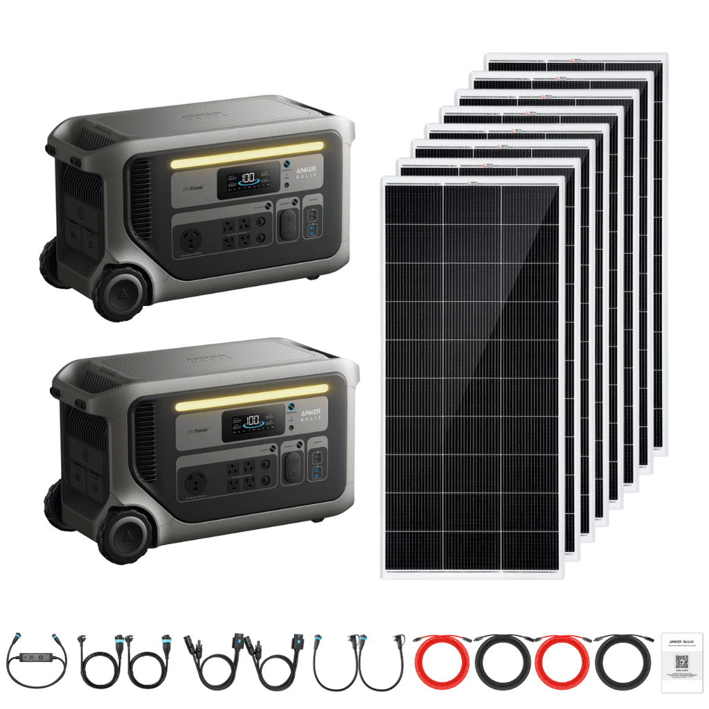 2 x Anker SOLIX F3000 + Custom Solar Panels Kits - Off Grid Stores