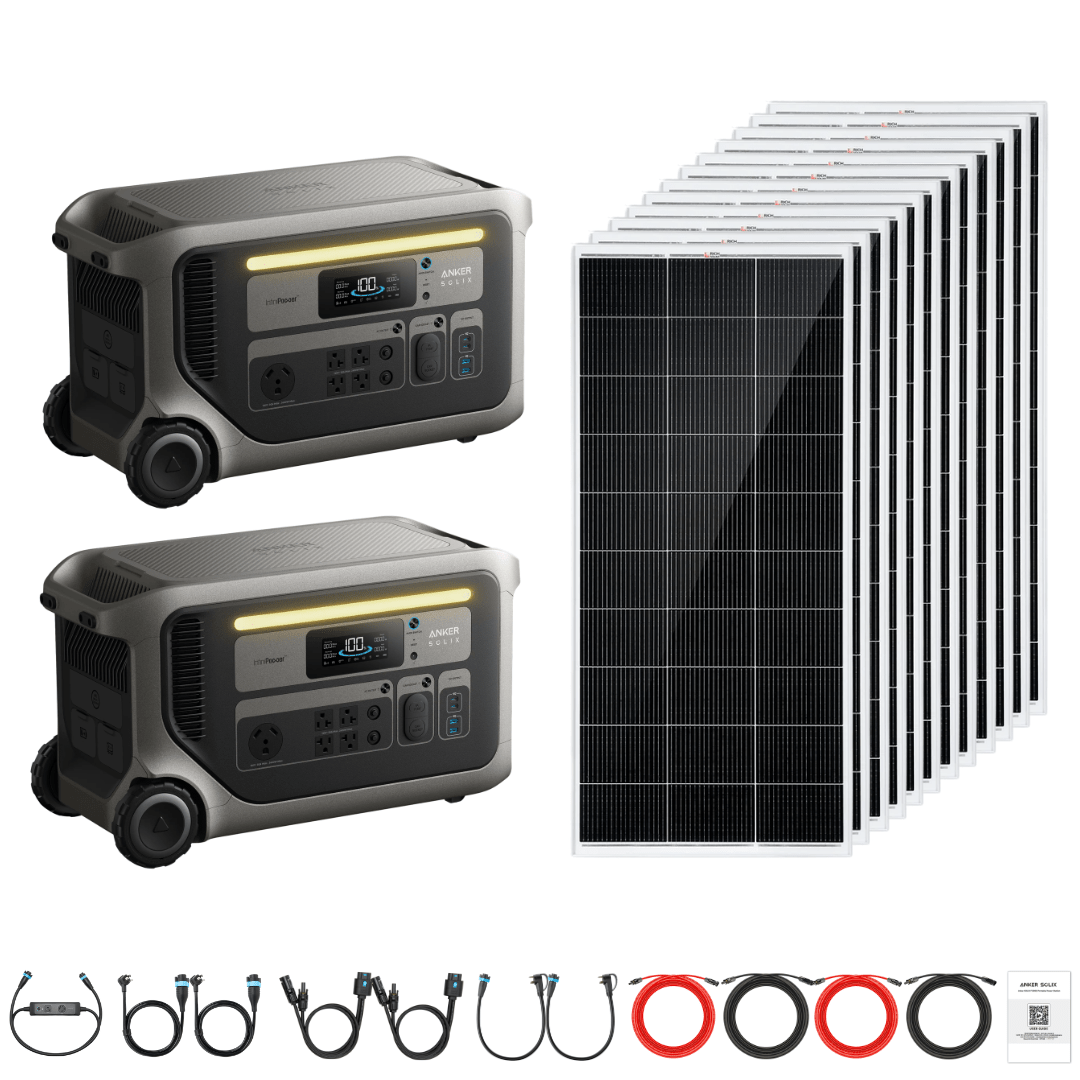 2 x Anker SOLIX F3000 + Custom Solar Panels Kits - Off Grid Stores
