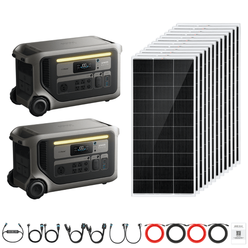 2 x Anker SOLIX F3000 + Custom Solar Panels Kits - Off Grid Stores