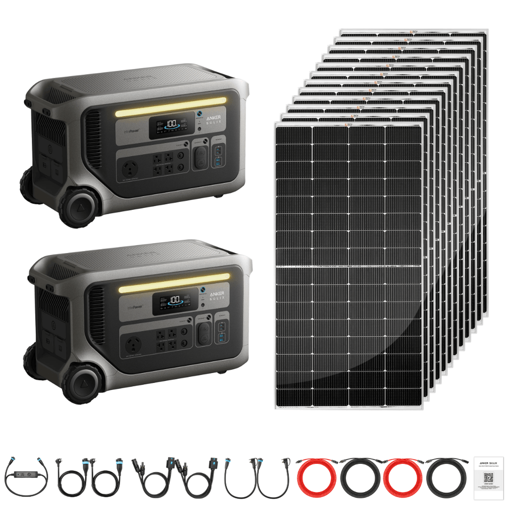 2 x Anker SOLIX F3000 + Custom Solar Panels Kits - Off Grid Stores