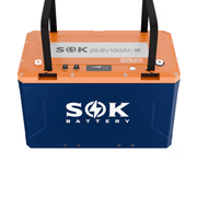 SOK Battery 24V 150Ah Lithium Iron Phosphate Battery With Built-in Heater & Bluetooth