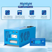 SunGoldPower 3000W DC 24V Pure Sine Wave Inverter With Charger